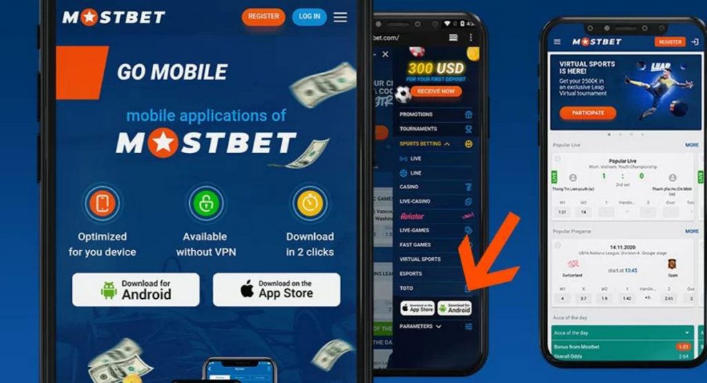 Download MostBet app